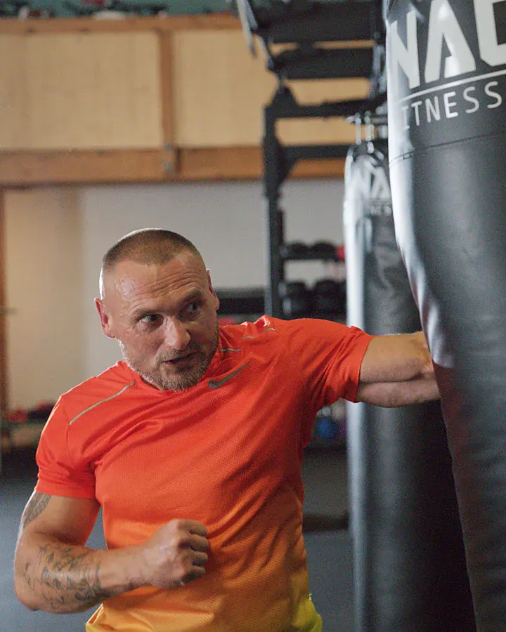 Boxtraining am Sandsack